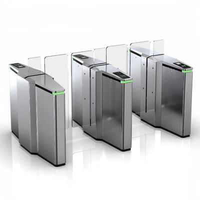 Porte coulissante automatique de contrôle d'accès en acier inoxydable