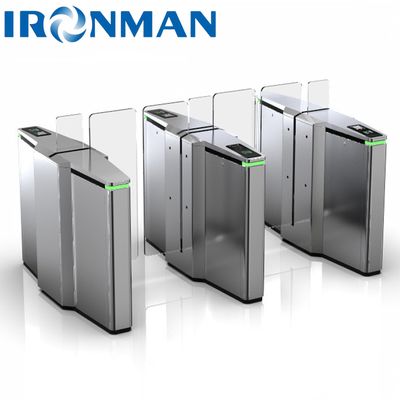 Porte coulissante automatique de contrôle d'accès en acier inoxydable